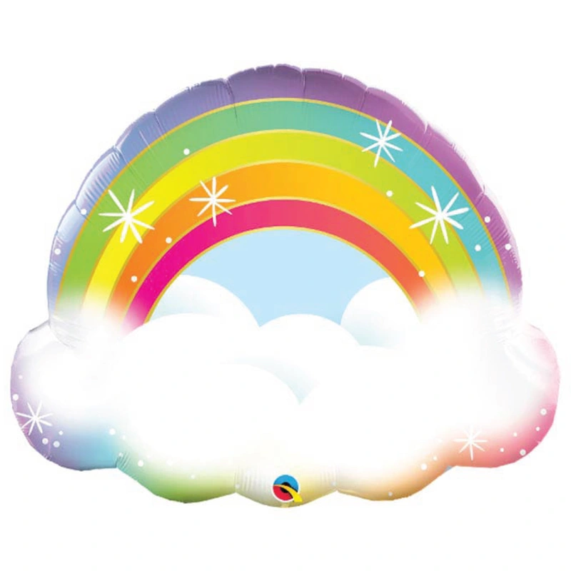 Rainbow Cloud Foil Balloon 32in